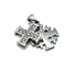 Sterling Silver Double Jerusalem Cross Pendant